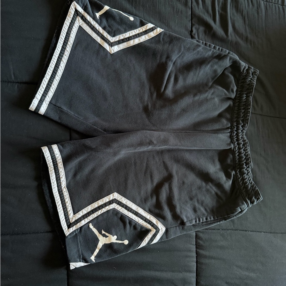 Jordan Black Shorts with Red Logo